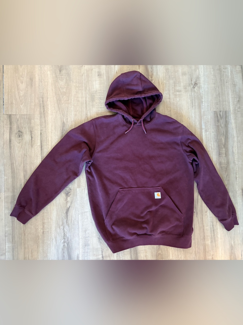 Carhartt Maroon Pullover Hoodie Large Loose Fit